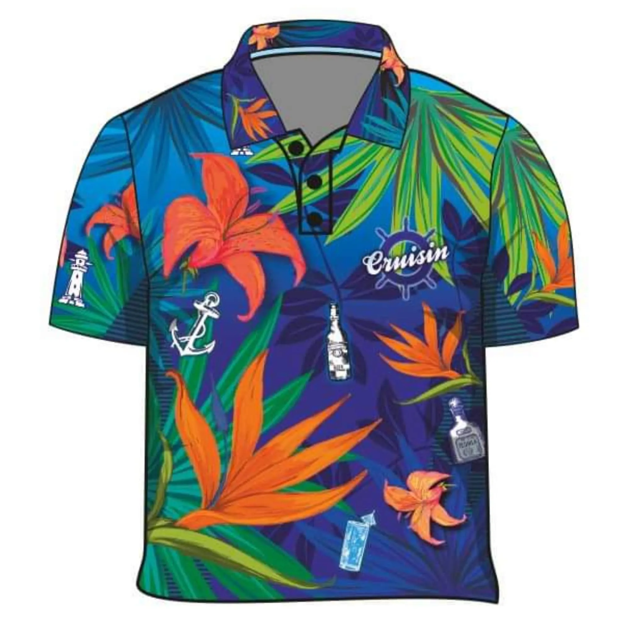 Cruise | Cruisin Party Blue Cruise Fishing Shirt ★Pre-Order★