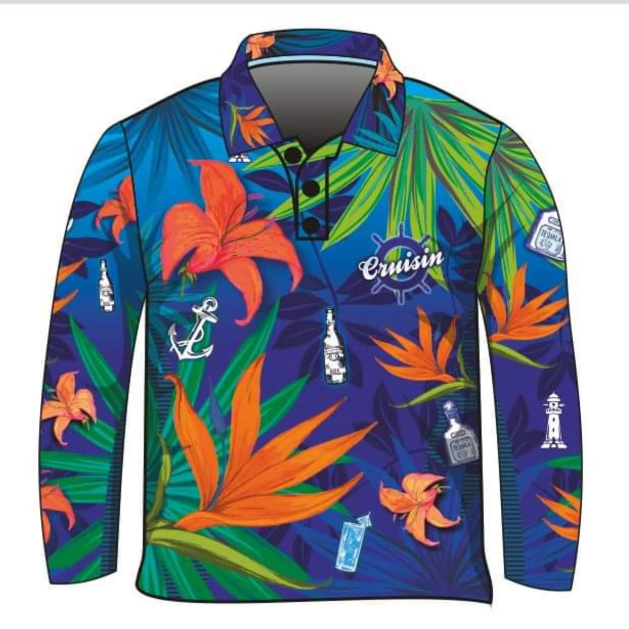 Cruise | Cruisin Party Blue Cruise Fishing Shirt ★Pre-Order★