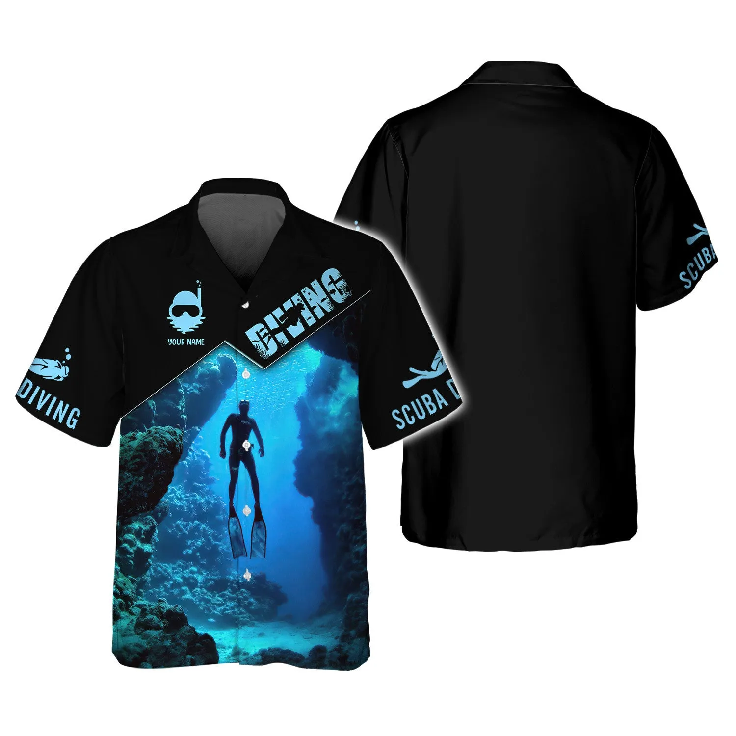 Custom Diving Zipper Hoodie, Bomber, Sweater, Polo, Hawaiian,..Shirts Scuba Diving 3D Shirts Gift For Divers