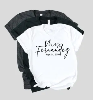 Custom Mrs Shirt | Unisex Crew