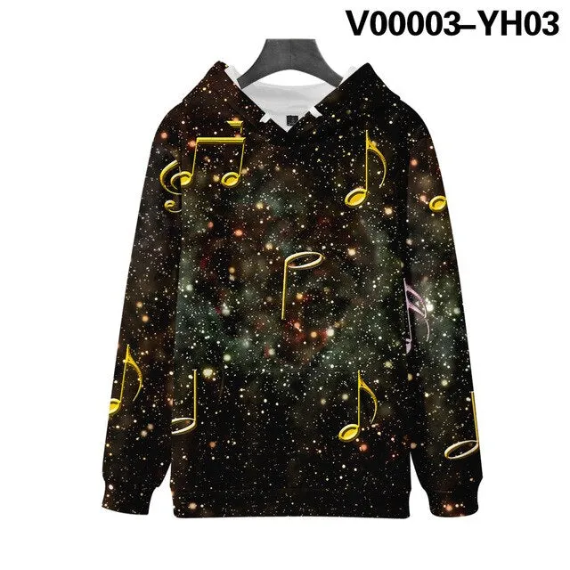 Custom Music Note 3D Kpop Printed Hoodies