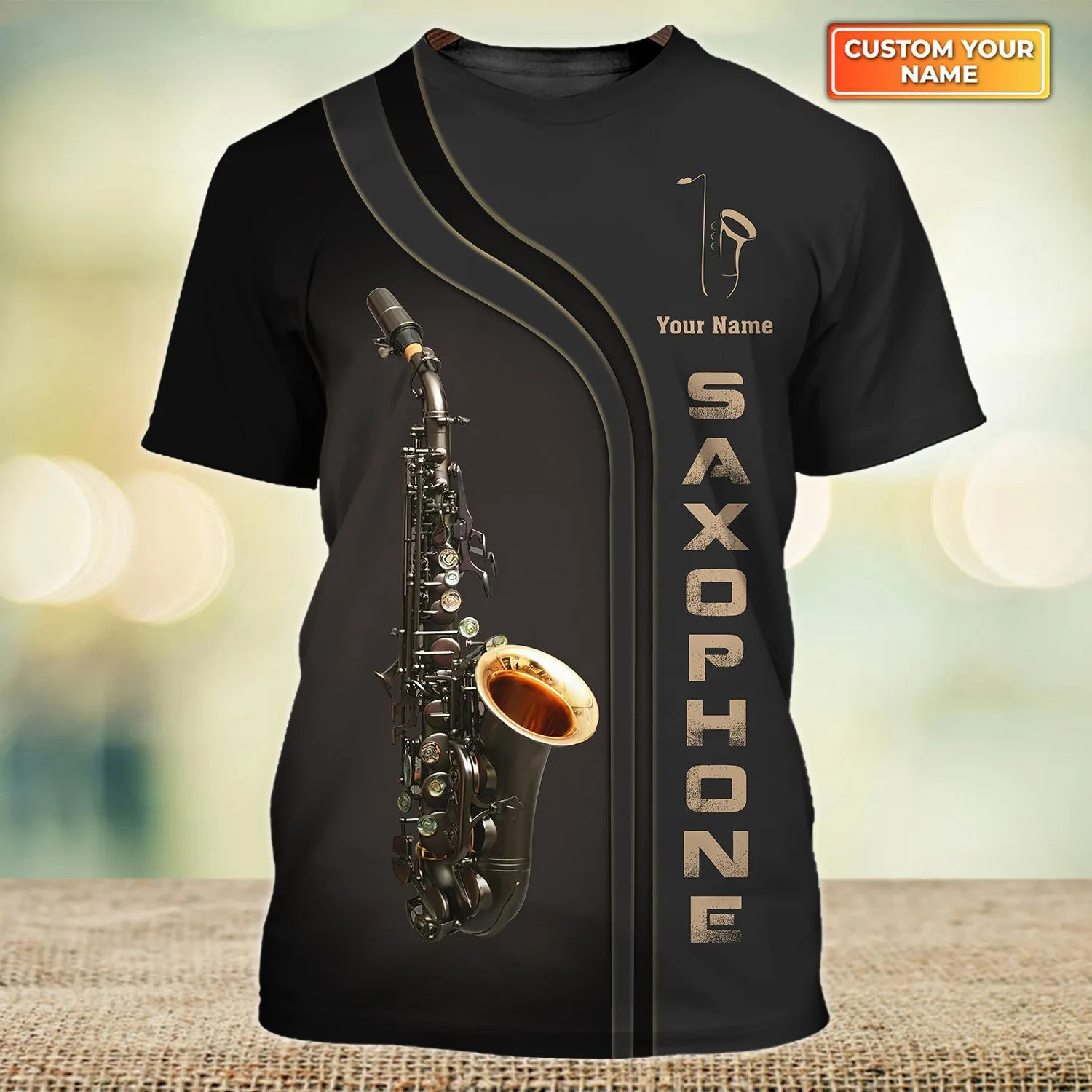 Custom Saxophone Zipper Shirts Saxophone Pattern Design Shirts 2738