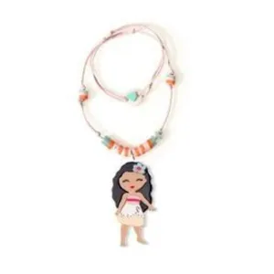 Cute Doll Flower Hair With Beads Necklace (unit)