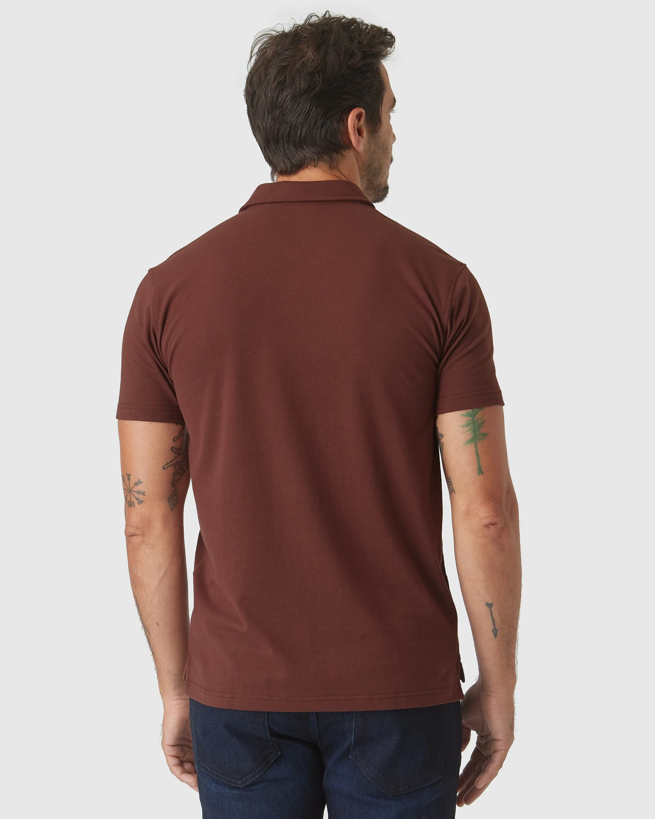 Dark Chocolate Short Sleeve Polo