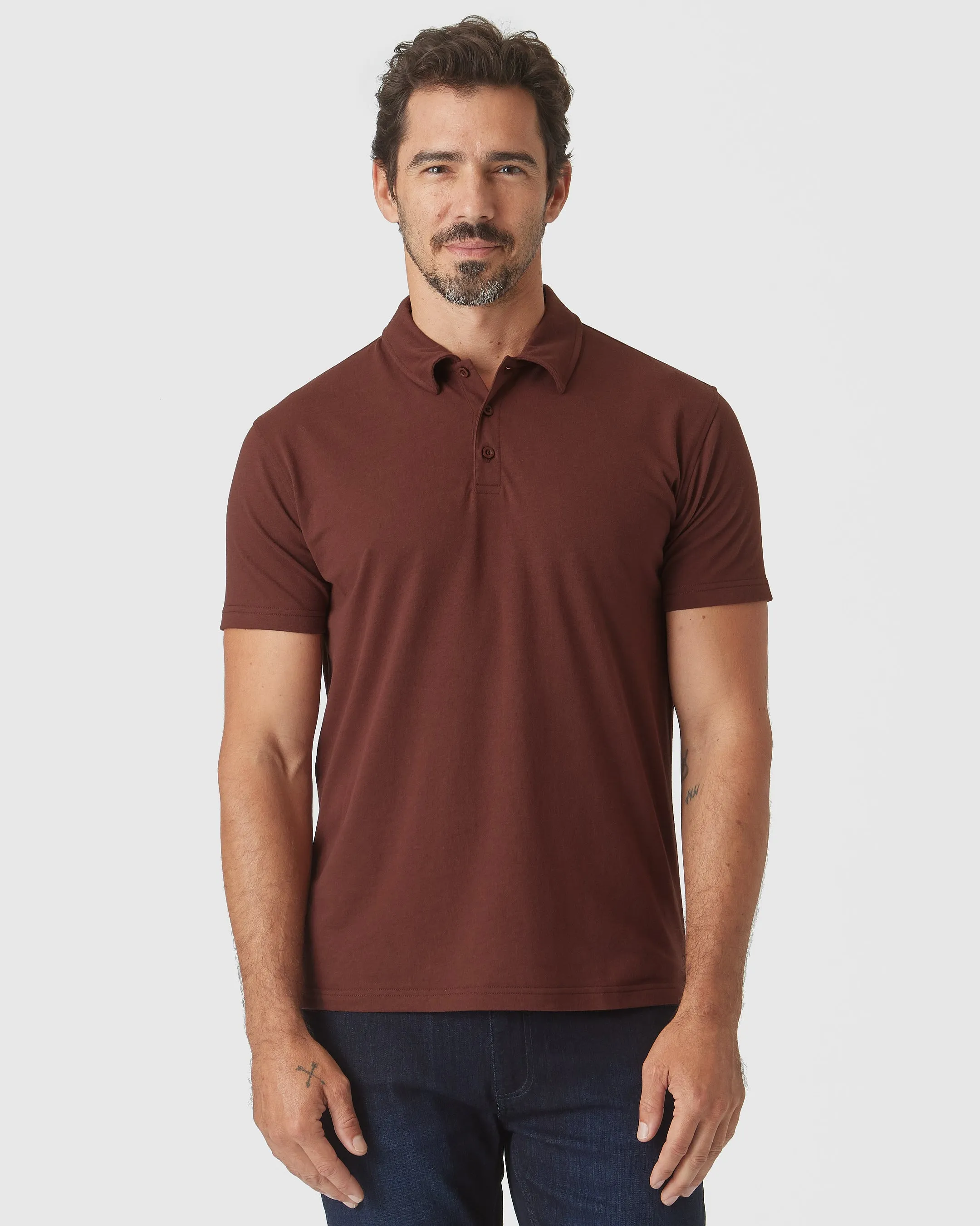 Dark Chocolate Short Sleeve Polo