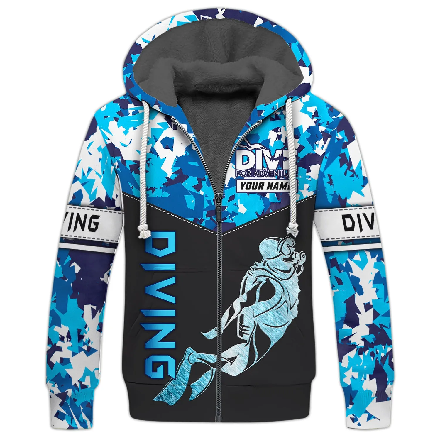 Dive For Adventure, Scuba Diving 3D All Over Printed Tshirt Hoodie