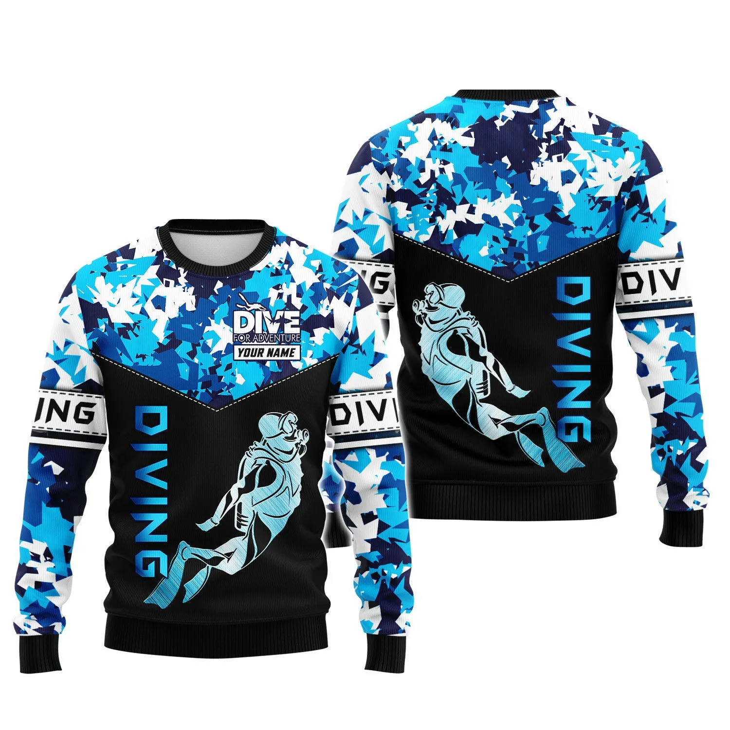 Dive For Adventure, Scuba Diving 3D All Over Printed Tshirt Hoodie