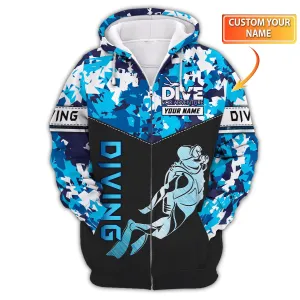 Dive For Adventure, Scuba Diving 3D All Over Printed Tshirt Hoodie