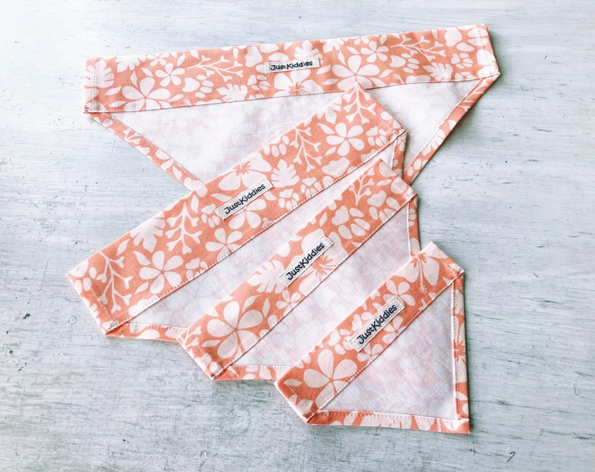 Dog Bandanas - Tropical Paw - Coral