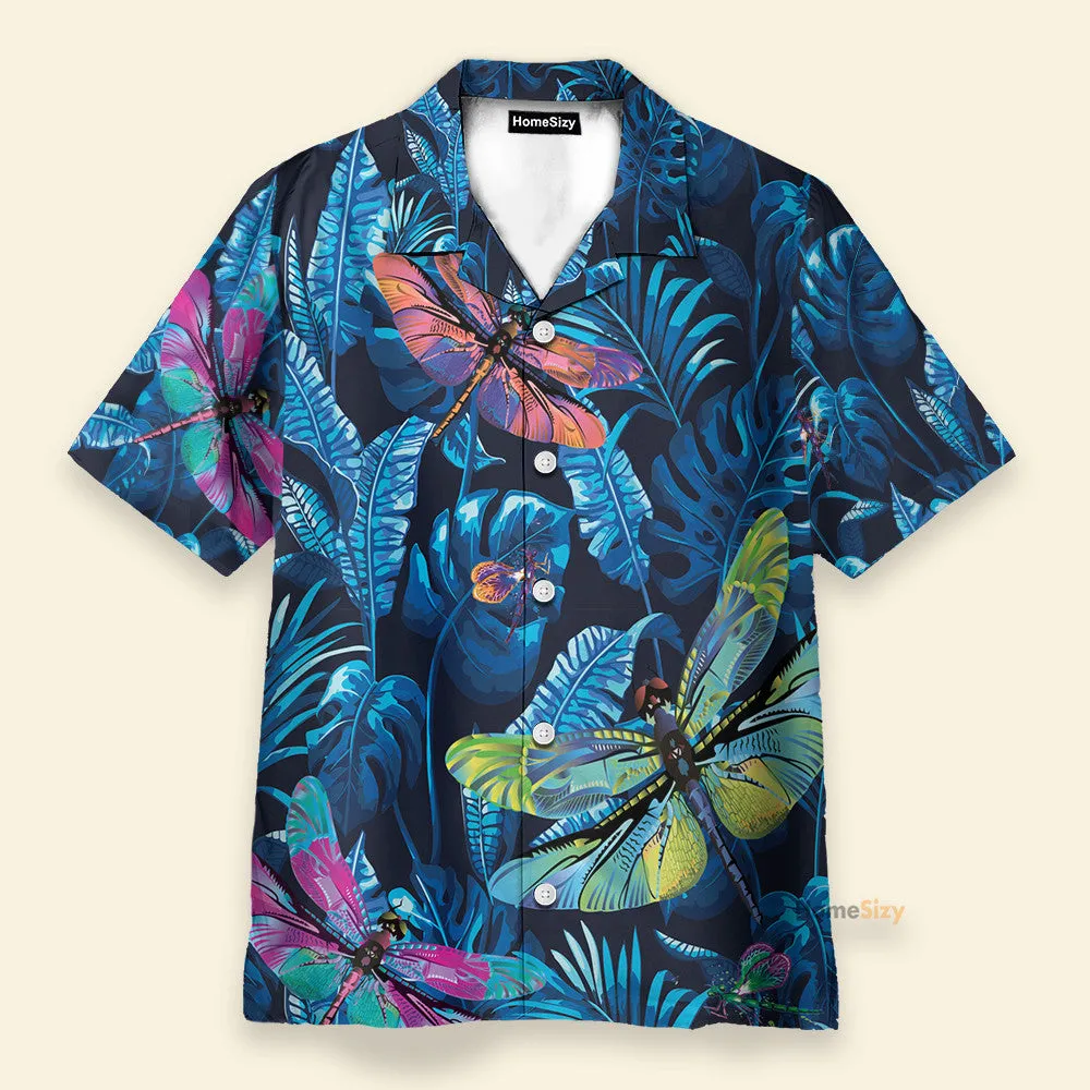 Dragonfly Tropical Men's Button's Up Shirts - Hawaiian Shirt