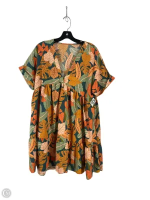 Dress Casual Short By Shein In Tropical Print, Size: Xl