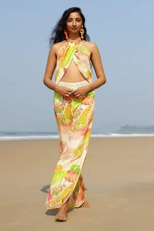 Dua Multi Tropics Printed Bead Top