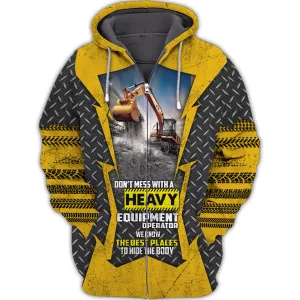 Excavator 3D All Over Printed Shirts 223