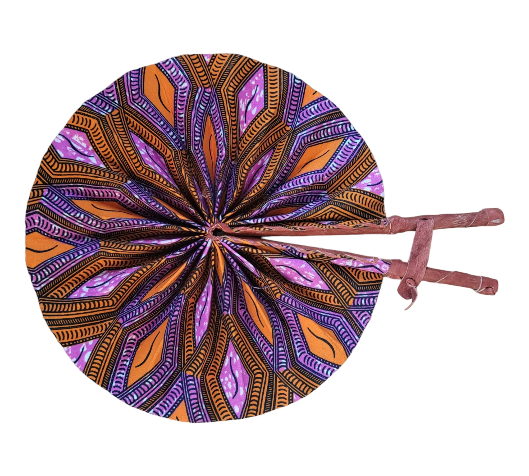 Fan - African Fabric Foldable (STANDARD)