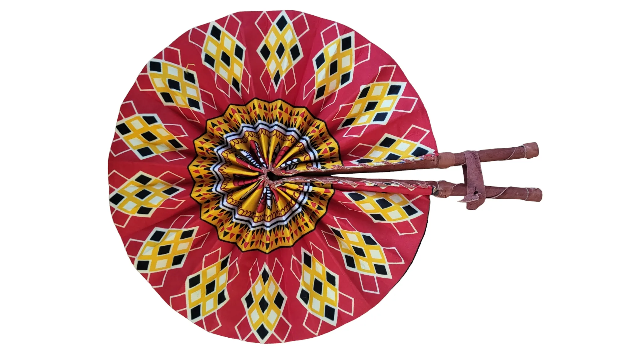 Fan - African Fabric Foldable (STANDARD)
