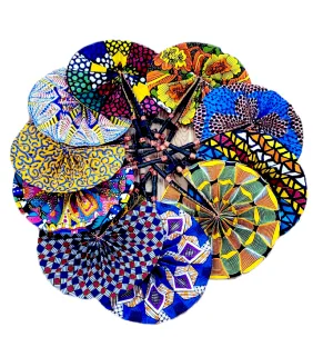 Fan - African Fabric Foldable (STANDARD)