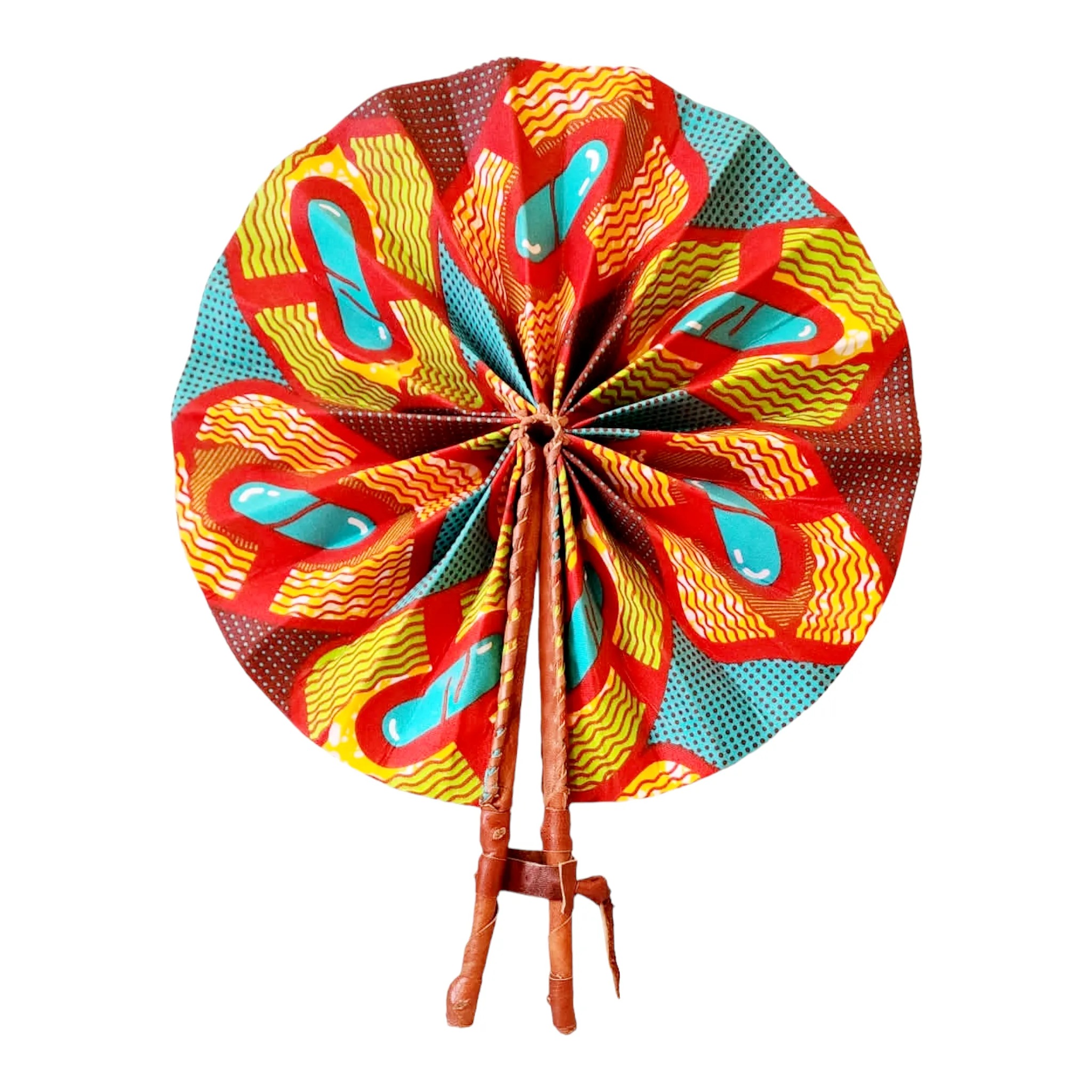 Fan - African Fabric Foldable (STANDARD)