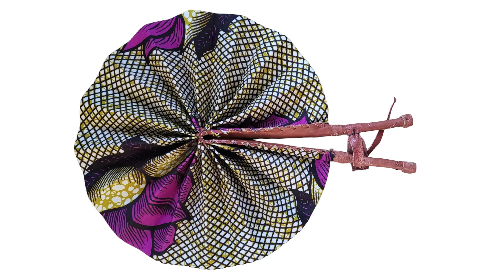 Fan - African Fabric Foldable (STANDARD)