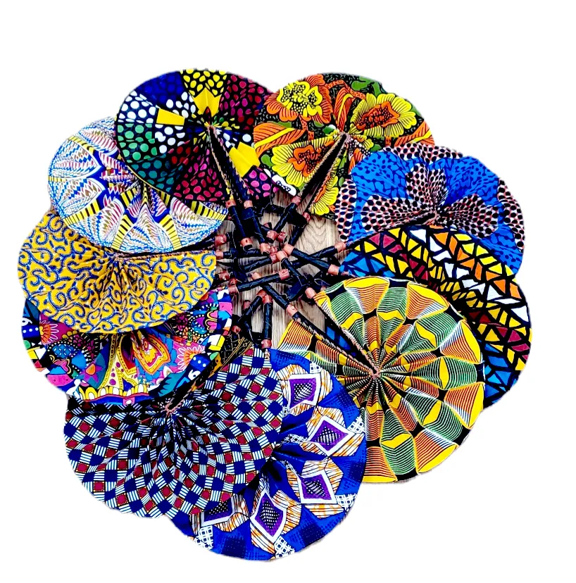 Fan - African Fabric Foldable (STANDARD)