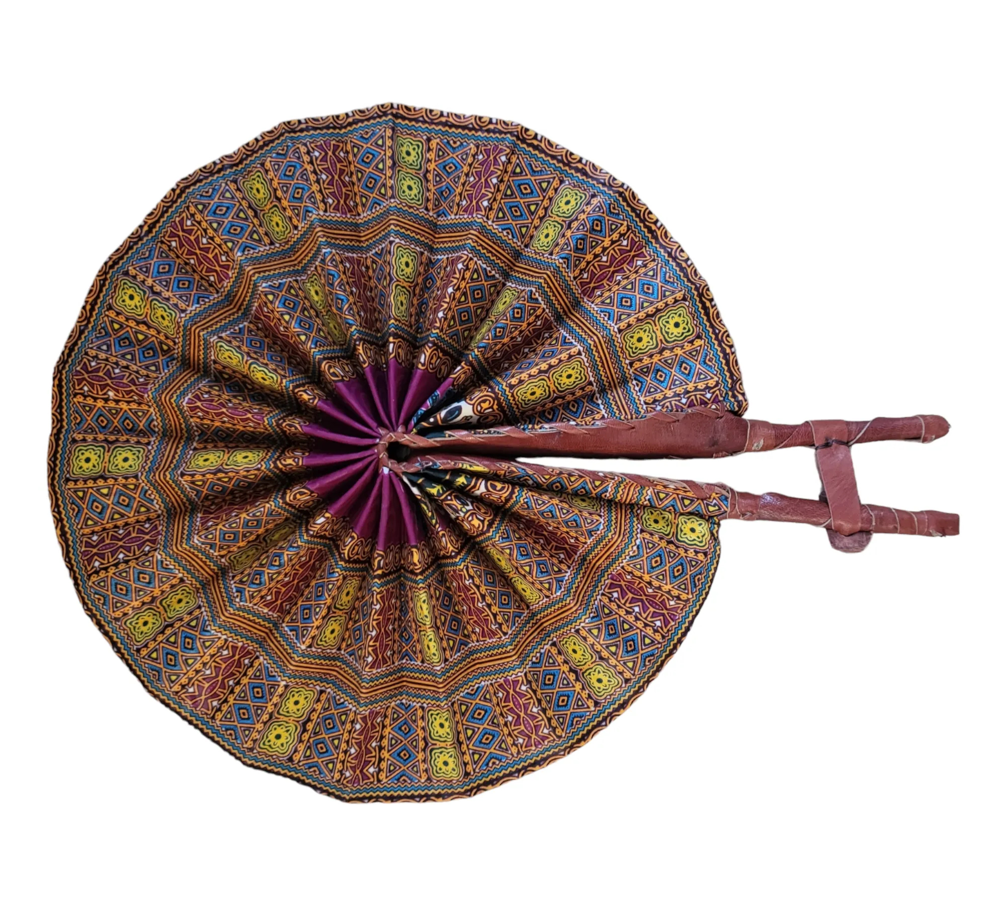 Fan - African Fabric Foldable (STANDARD)