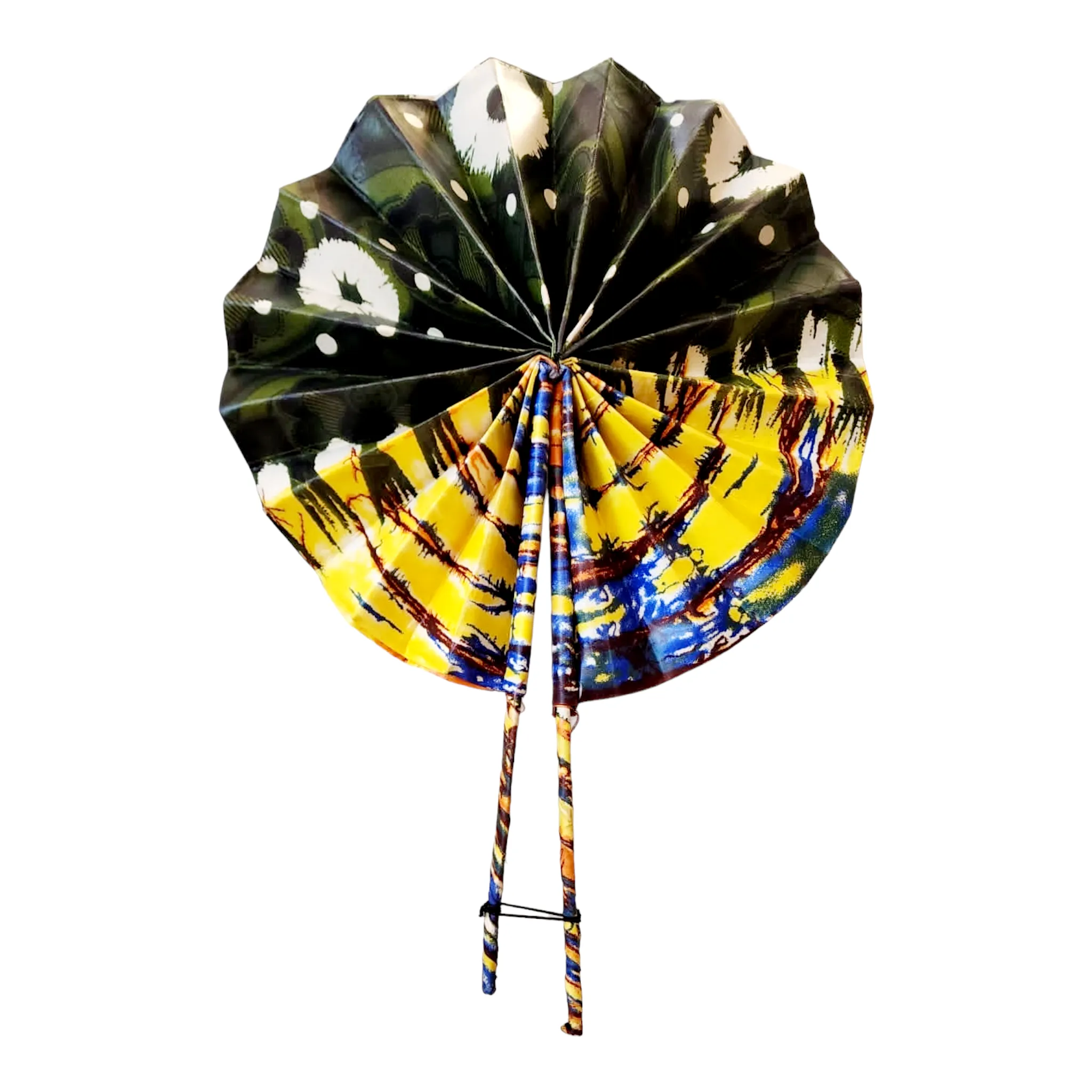 Fan - African Fabric Foldable (STANDARD)
