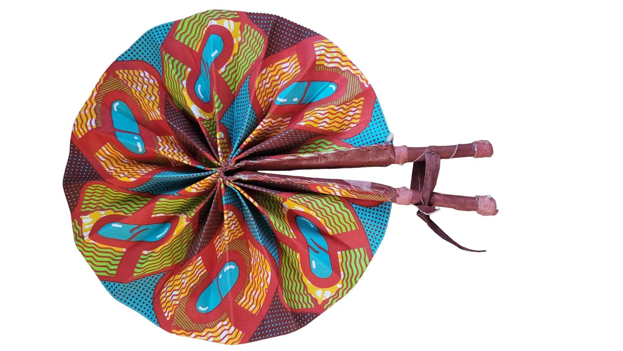Fan - African Fabric Foldable (STANDARD)