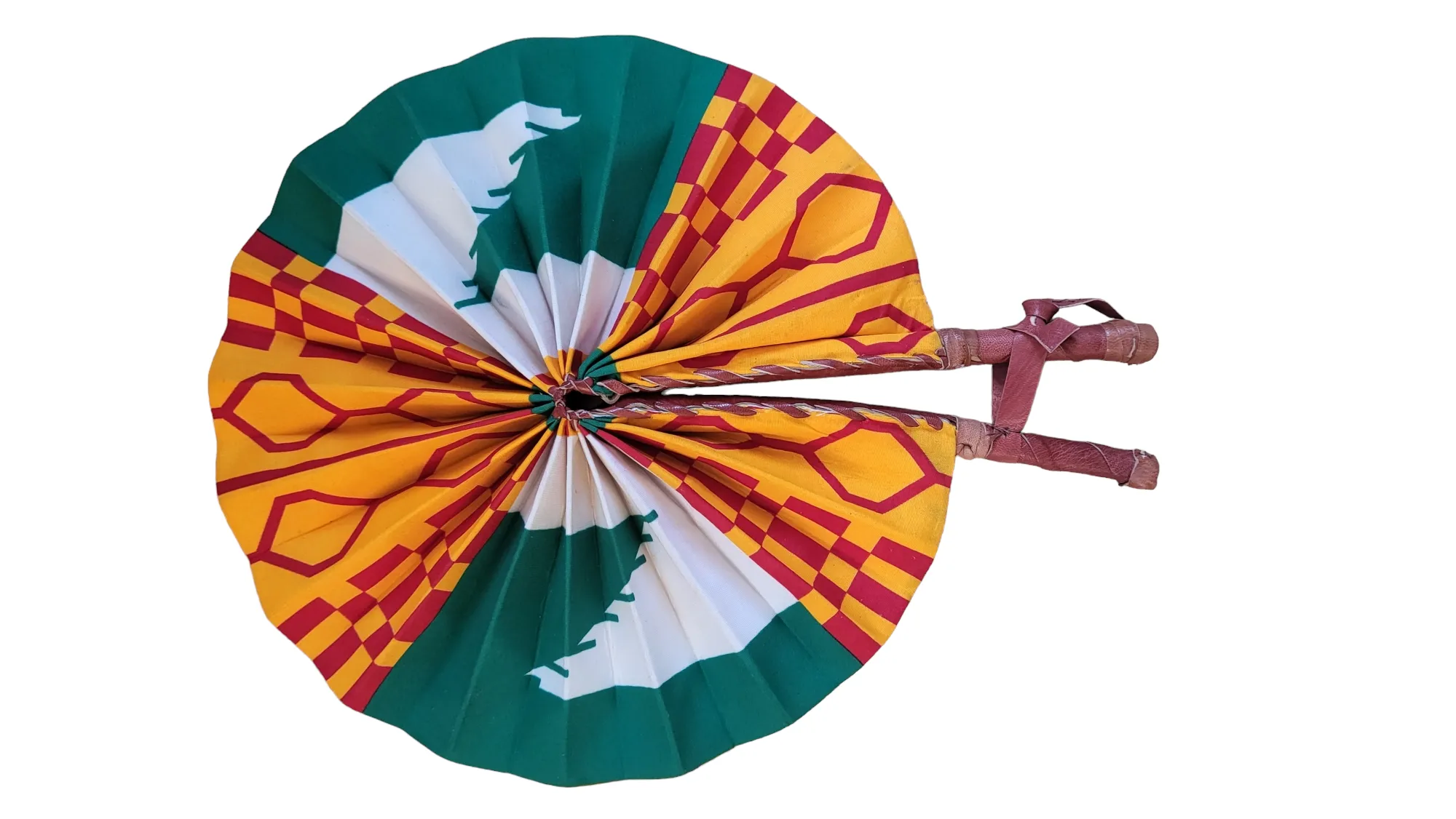 Fan - African Fabric Foldable (STANDARD)