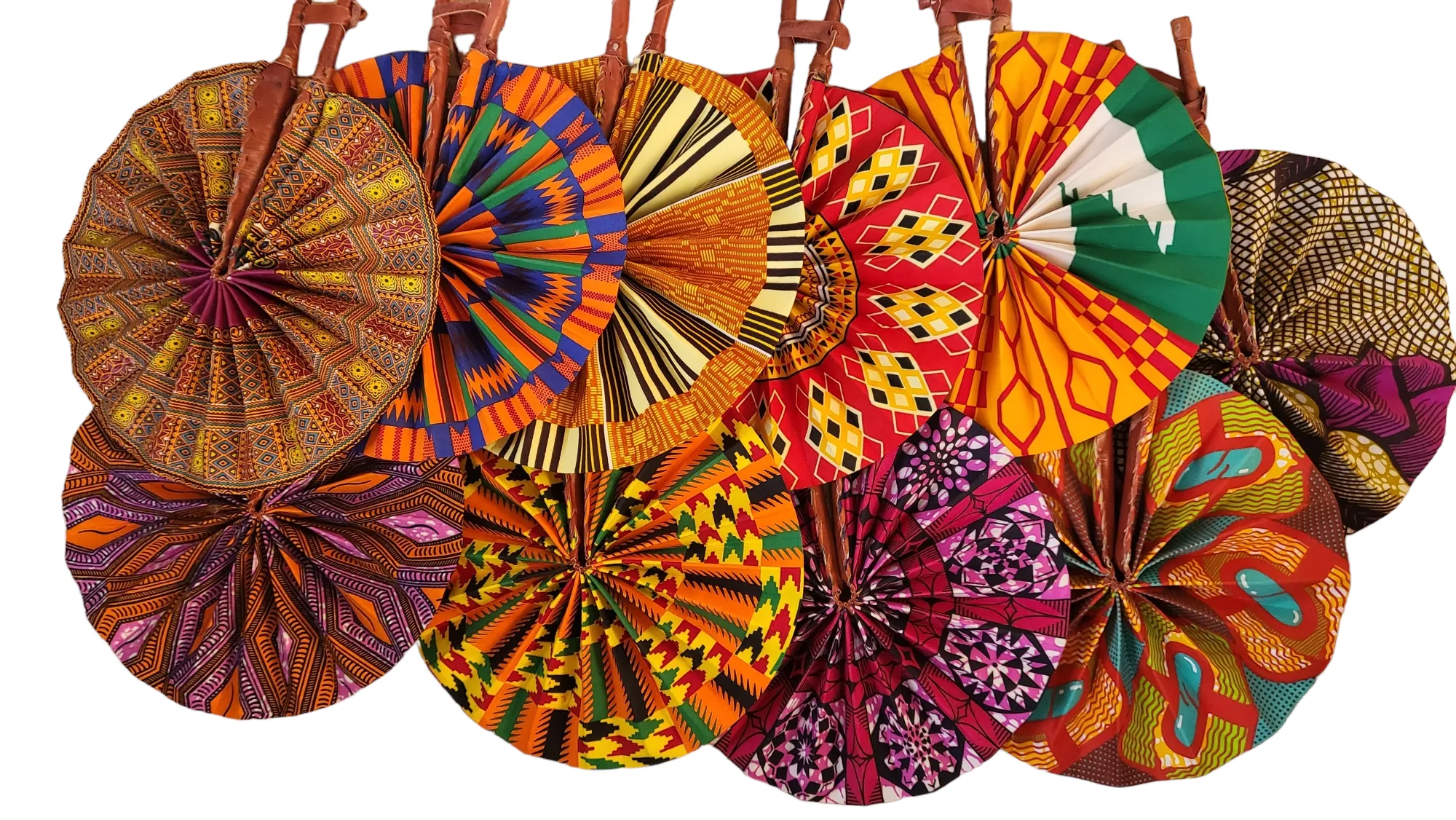 Fan - African Fabric Foldable (STANDARD)