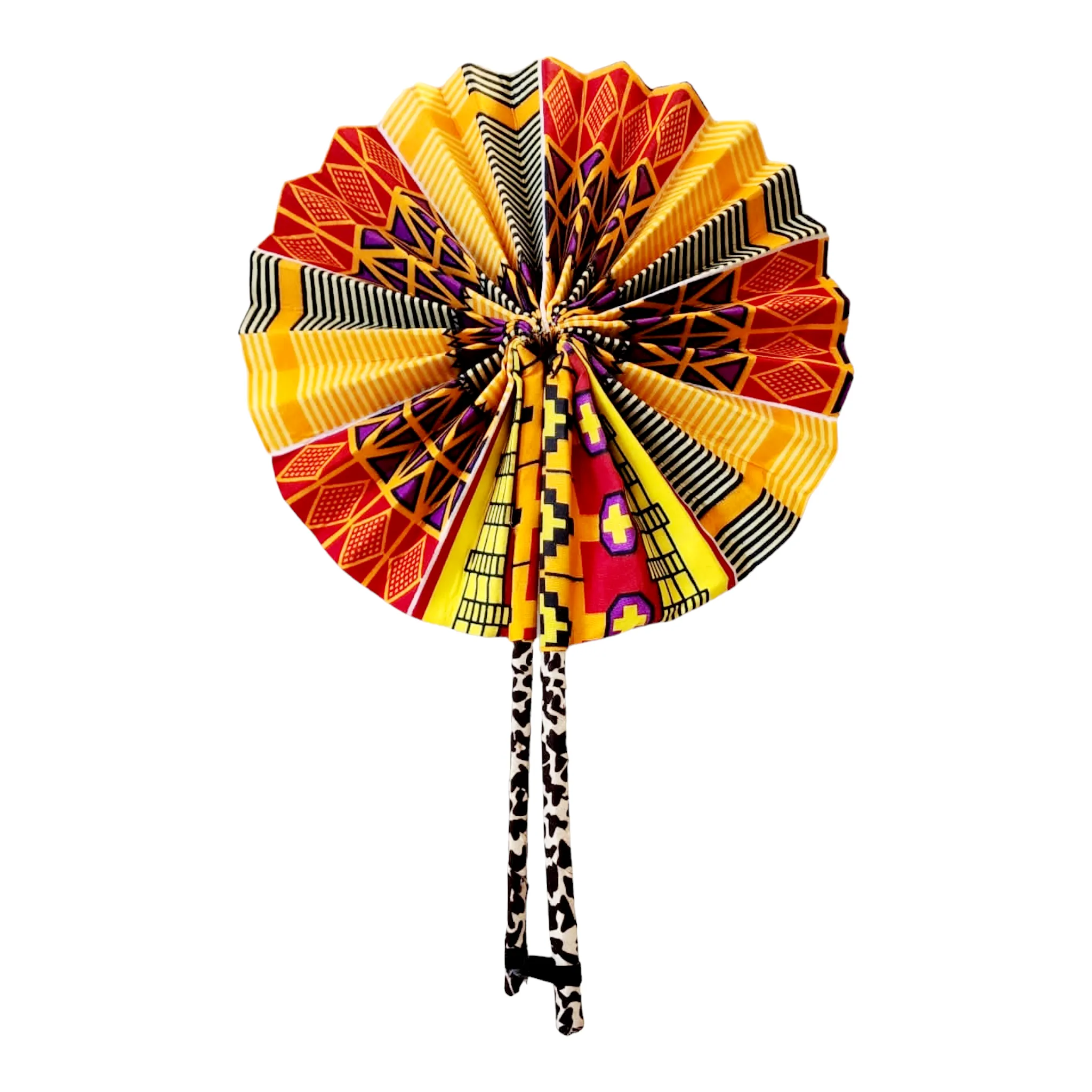 Fan - African Fabric Foldable (STANDARD)