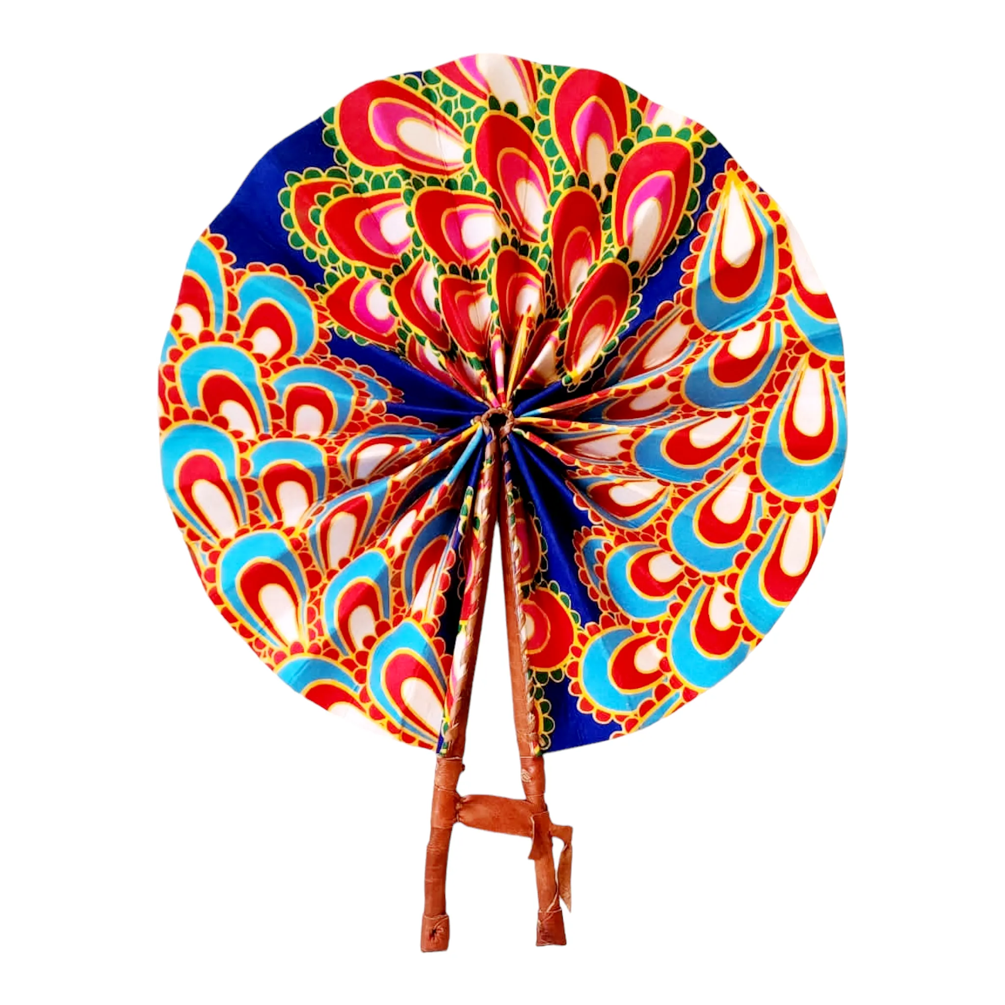Fan - African Fabric Foldable (STANDARD)