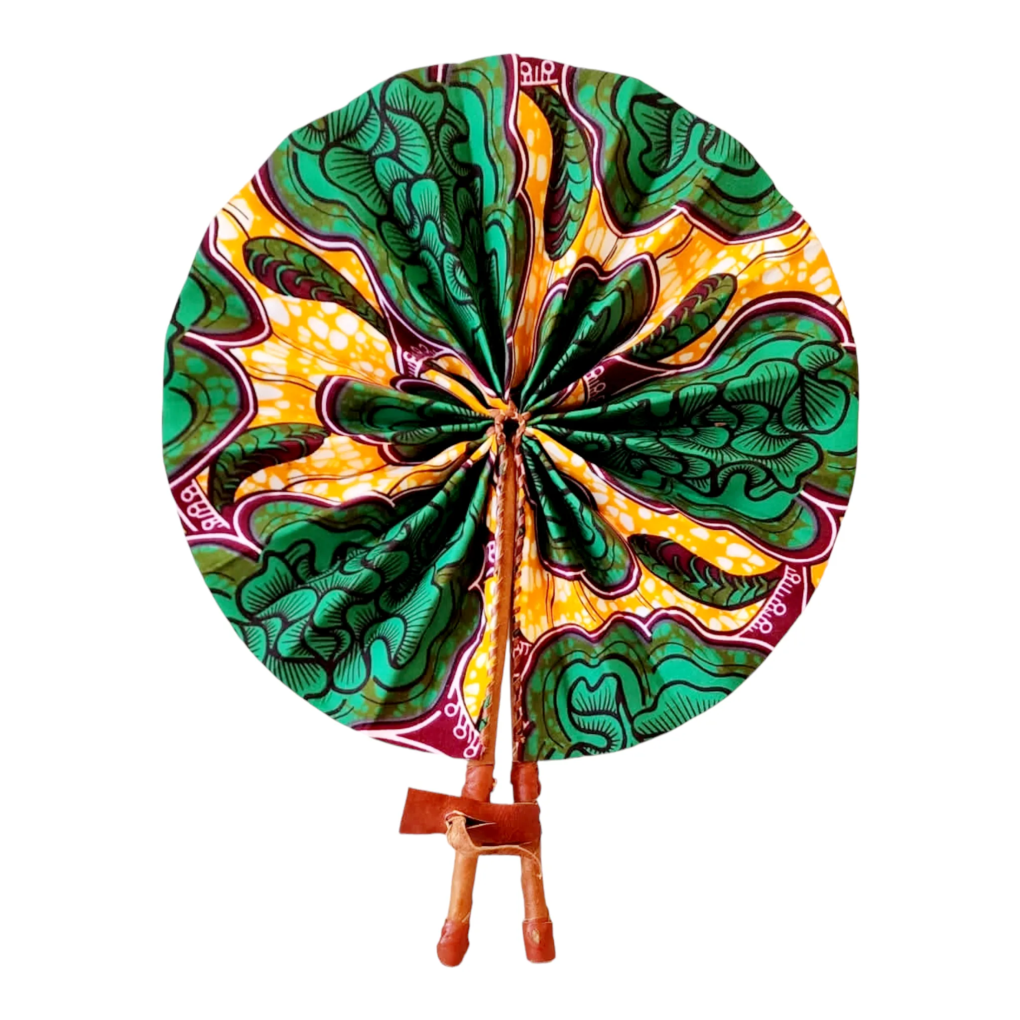 Fan - African Fabric Foldable (STANDARD)