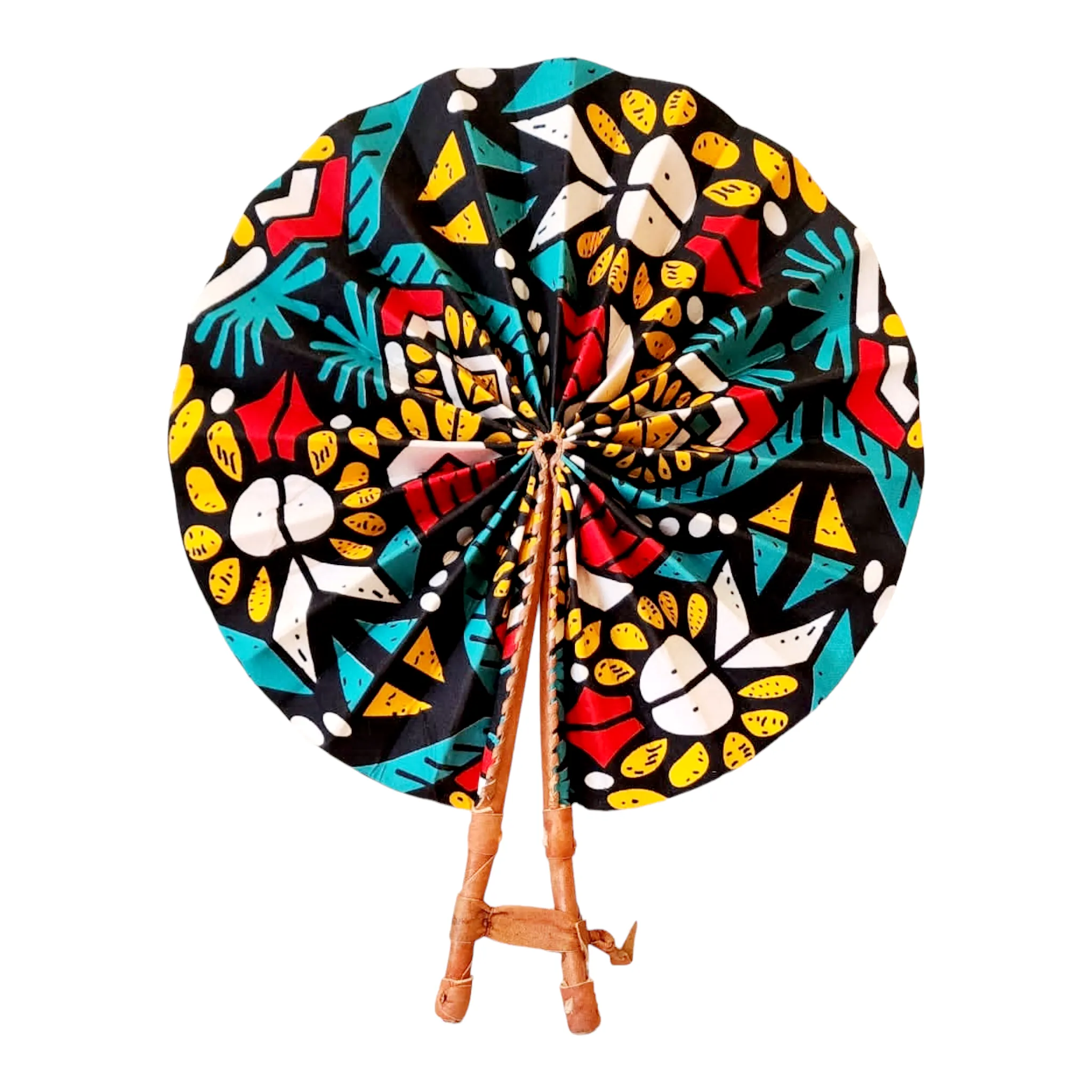 Fan - African Fabric Foldable (STANDARD)