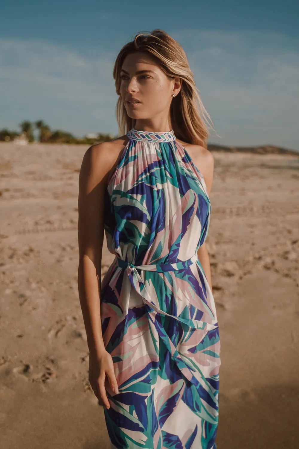 FANE DRESS - GENUS MUSA BLUE