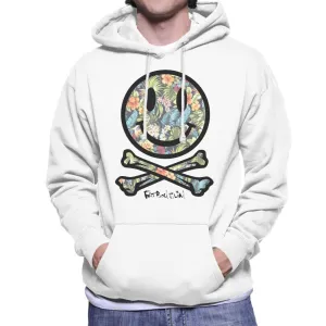 Fatboy Slim Tropical Floral Smiley And Crossbones Men's Hooded Sweatshirt