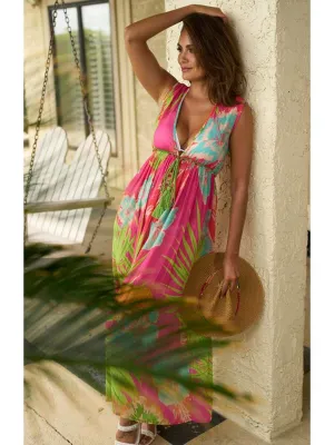 Fiesta Maxi Dress In Fuchsia