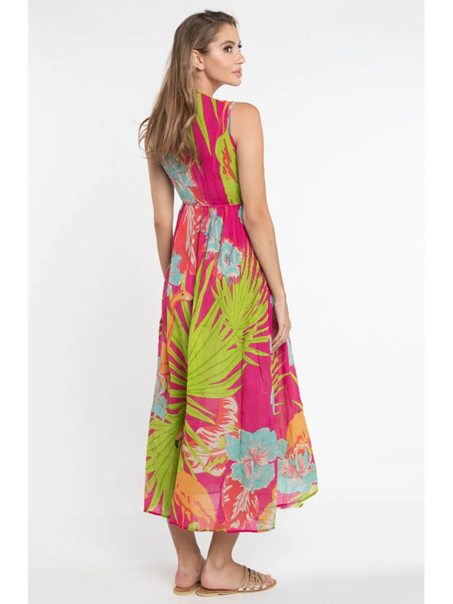 Fiesta Maxi Dress In Fuchsia