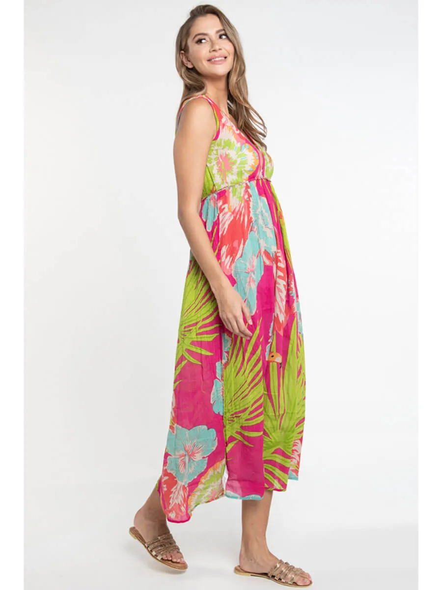 Fiesta Maxi Dress In Fuchsia