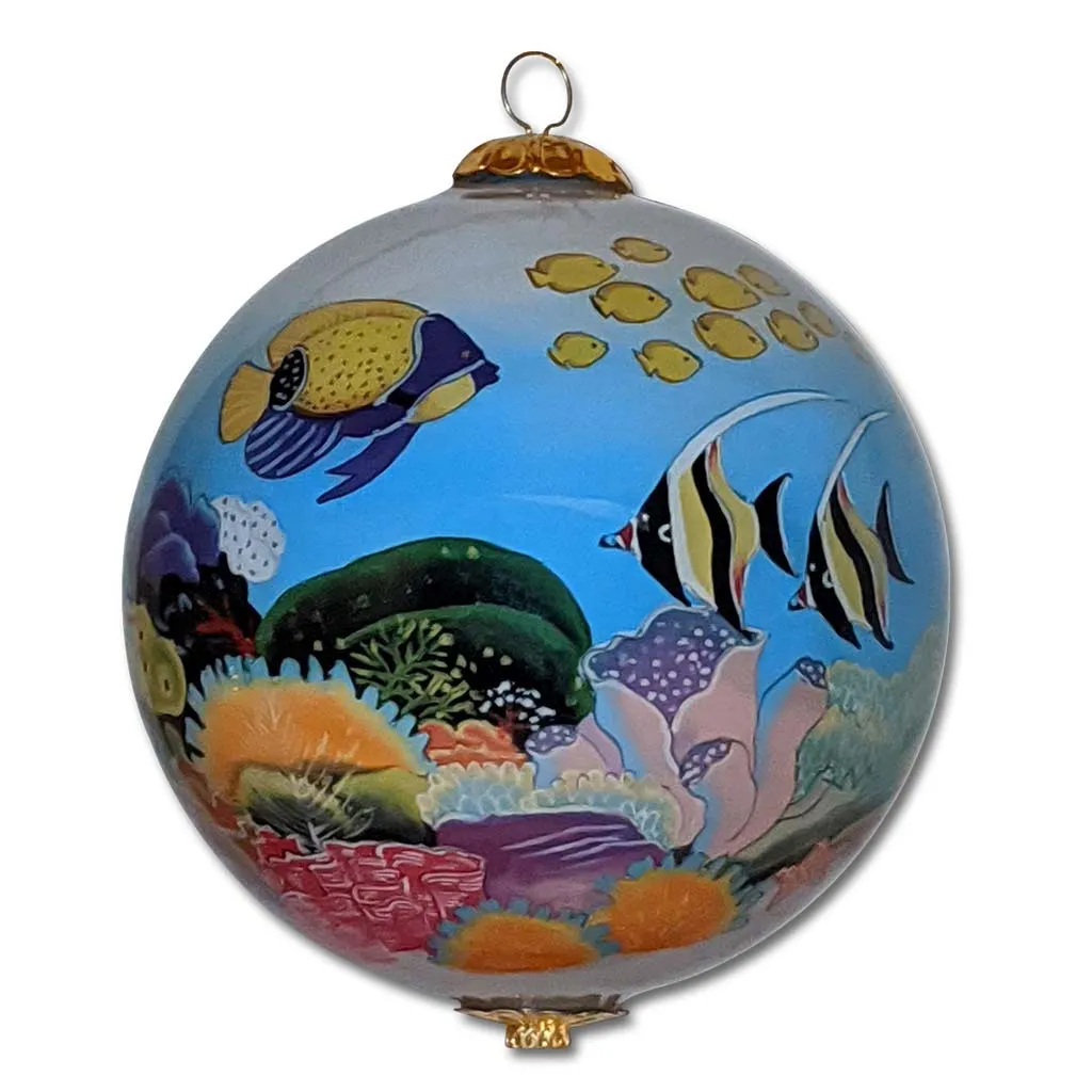 Fish, Corals and Honu Hawaii Ornament