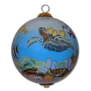 Fish, Corals and Honu Hawaii Ornament