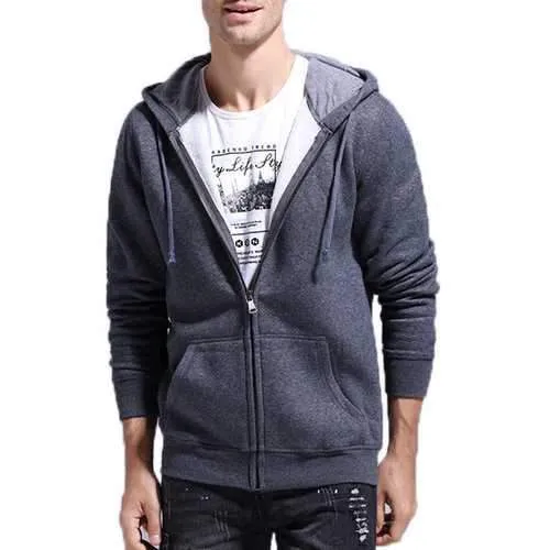 Fleece Zip Up Casual Hoodies