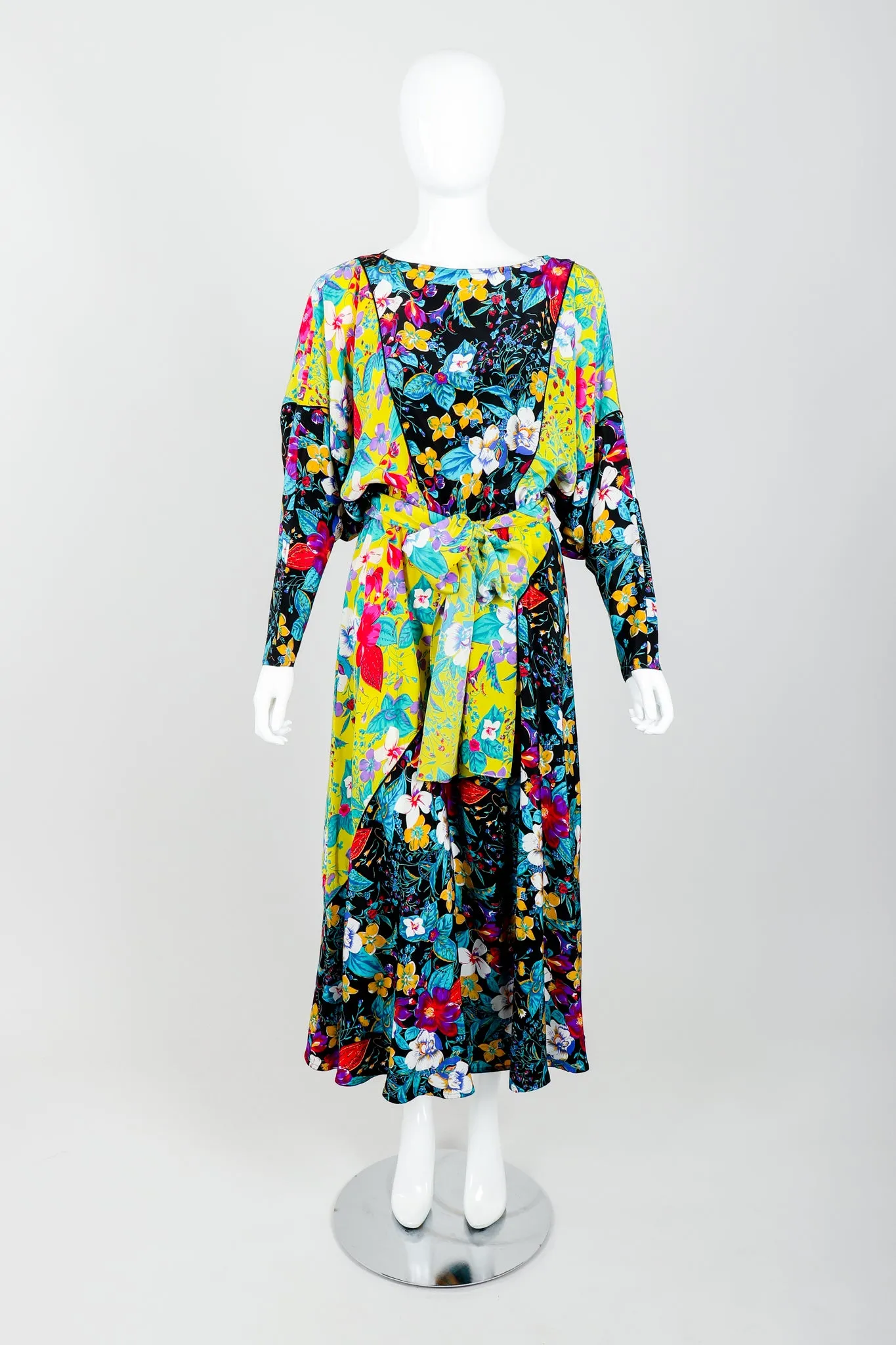 Floral Print Batwing Dress