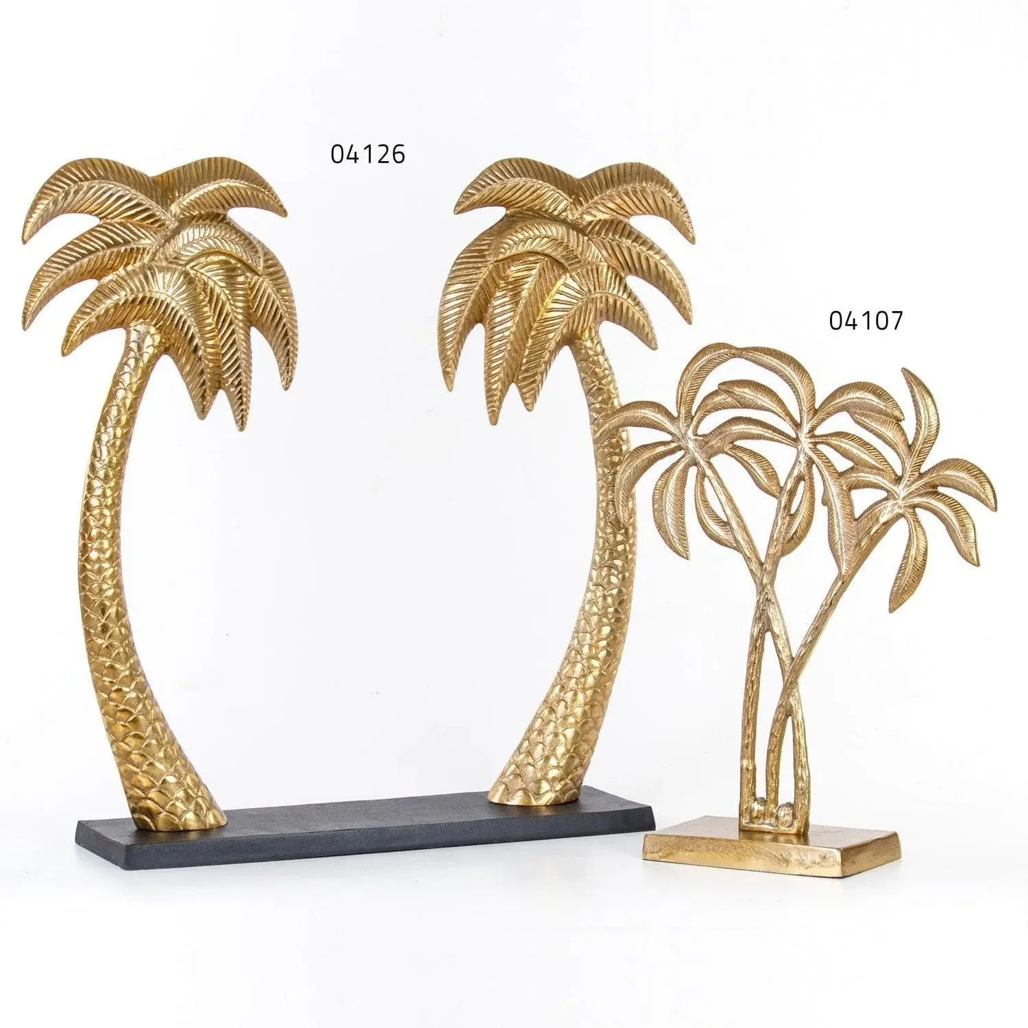 Golden Tropical Palm Trees Table Decor