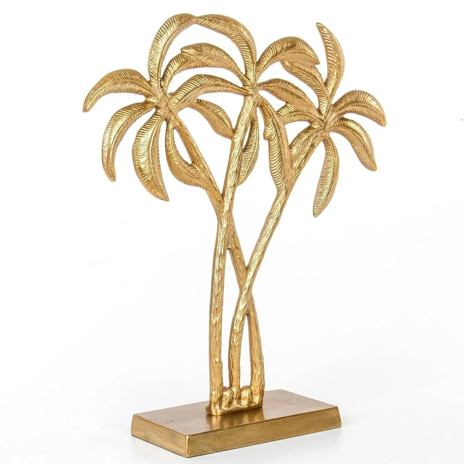 Golden Tropical Palm Trees Table Decor