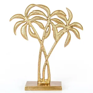 Golden Tropical Palm Trees Table Decor