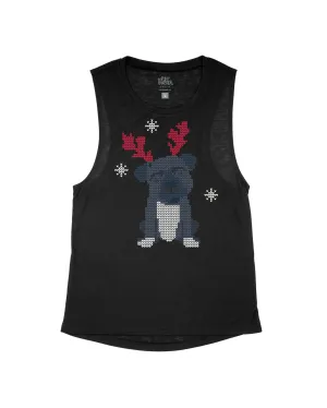 Gray Dog Christmas Sweater