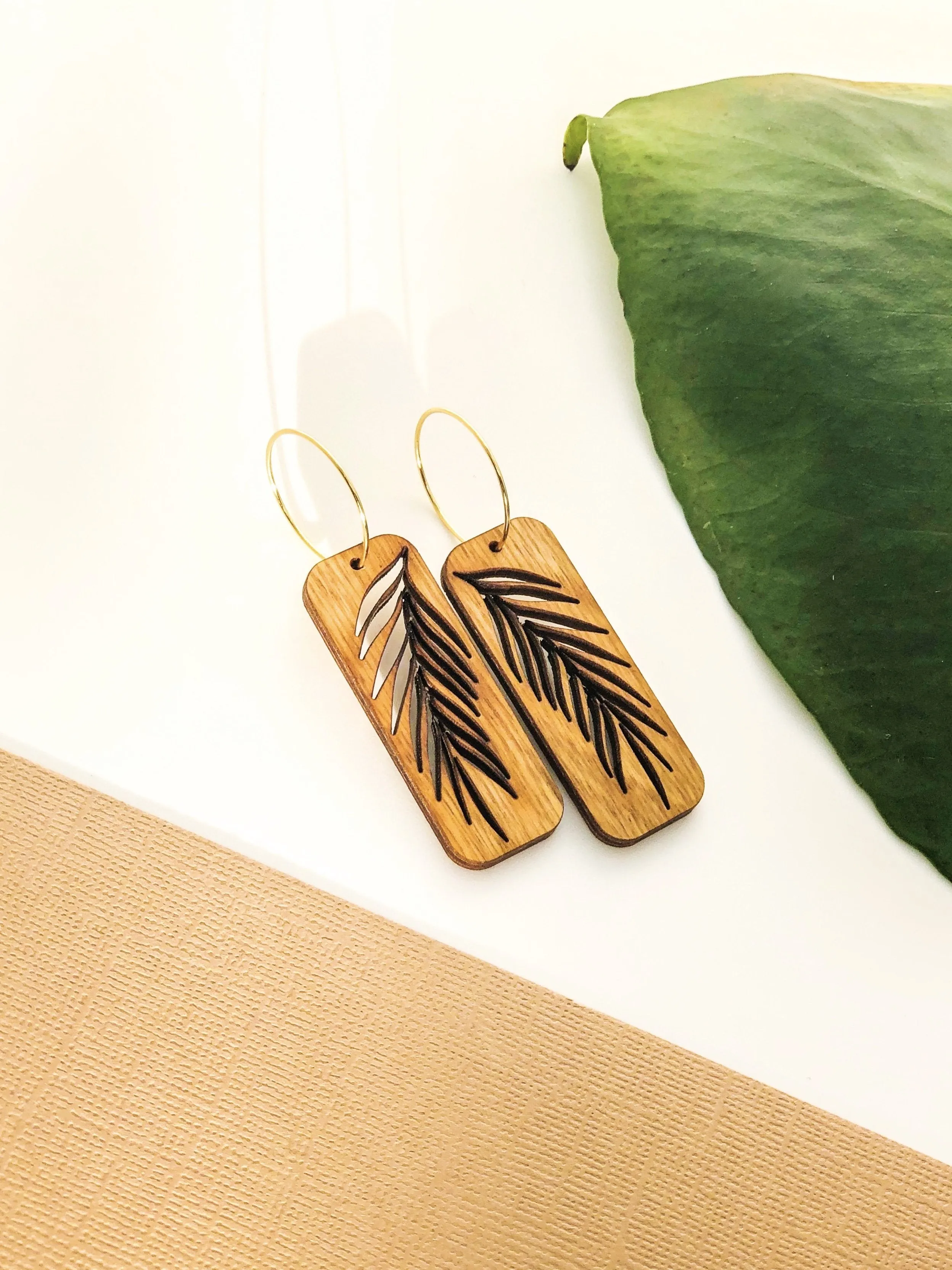 Hawaii Wood Earrings | PALM