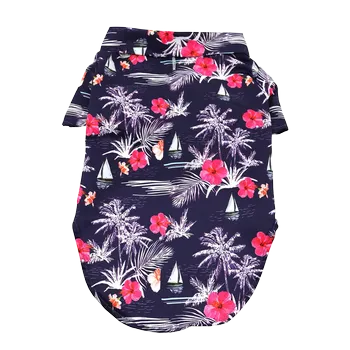 Hawaiian Camp Shirt - Moonlight Sails