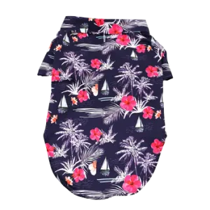 Hawaiian Camp Shirt - Moonlight Sails