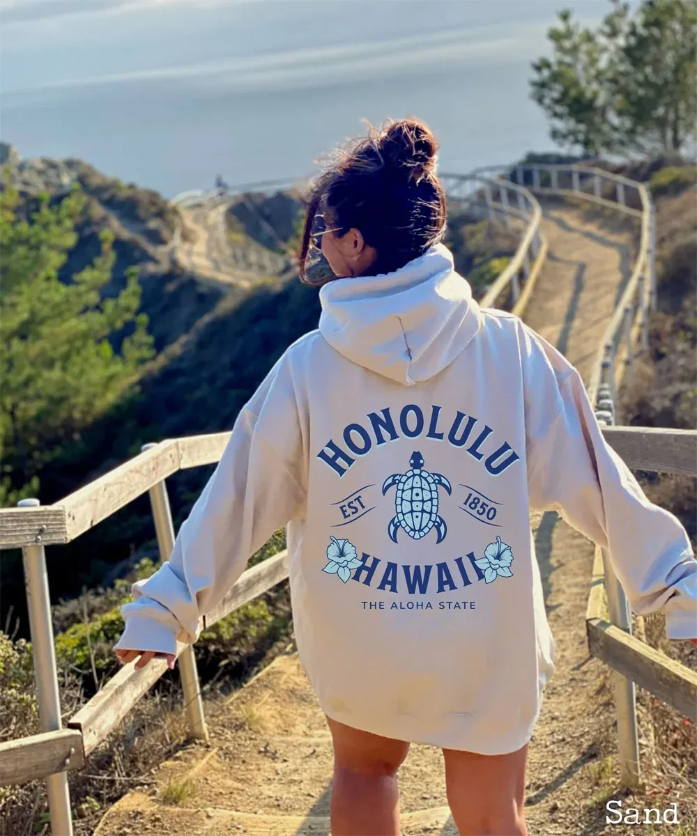 Hawaiian Hibiscus Beach Resort Hoodie for Women