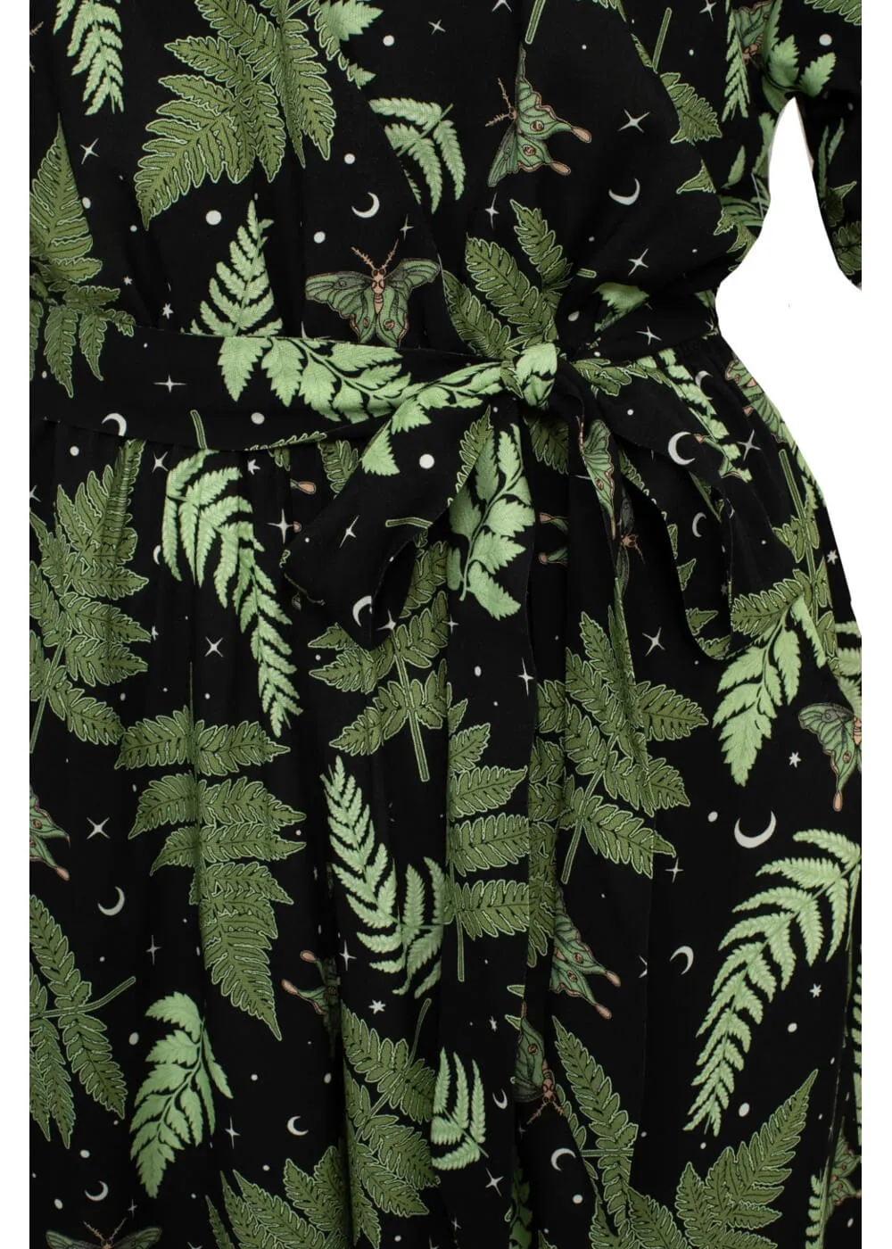 Hell Bunny Gaia Leafes 40's Jumpsuit Black